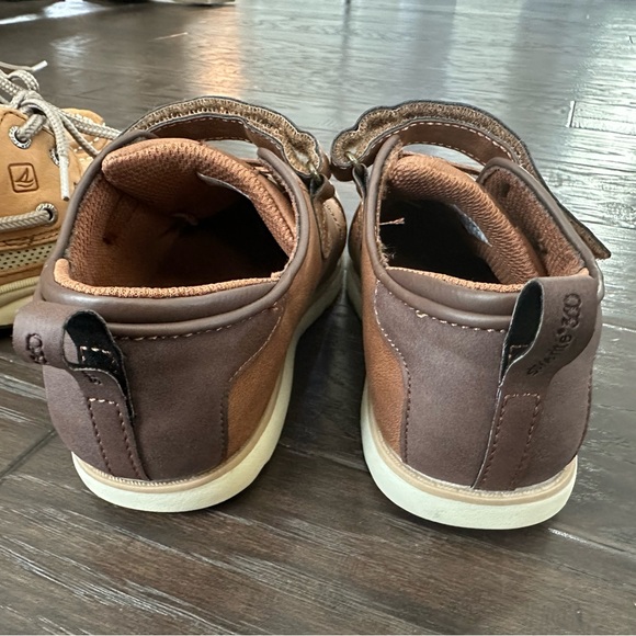 Boys brown dress shoes, from Sperrys and Carters, size 12 and 12.5. Like new! - Picture 6 of 8